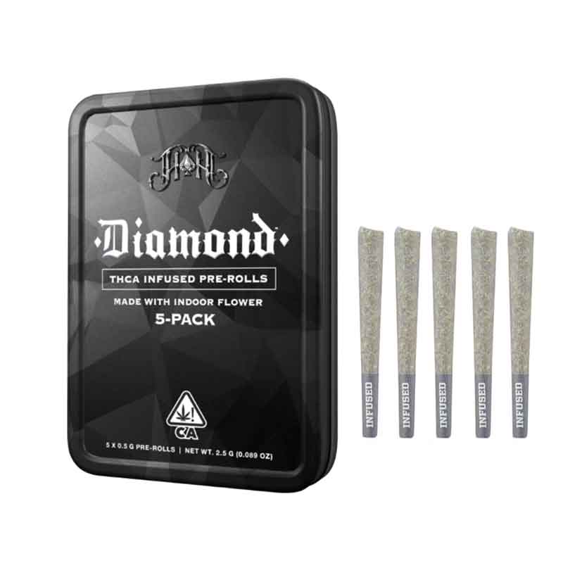 Heavy Hitters Diamond Infused 5 Pack Pre Rolls