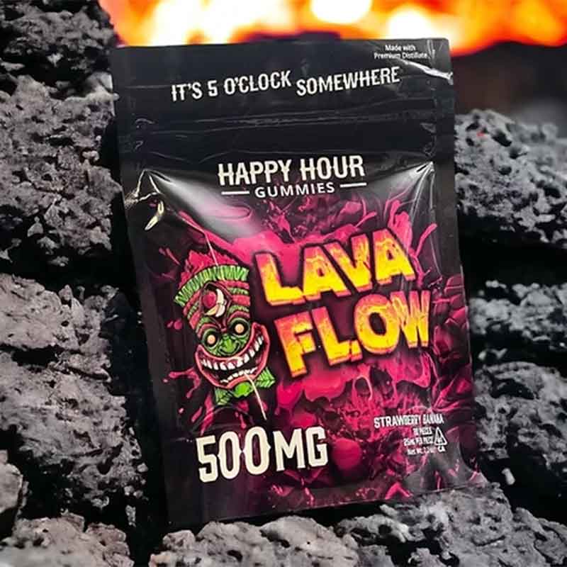 Happy Hour Gummies-Lava Flow 500Mg