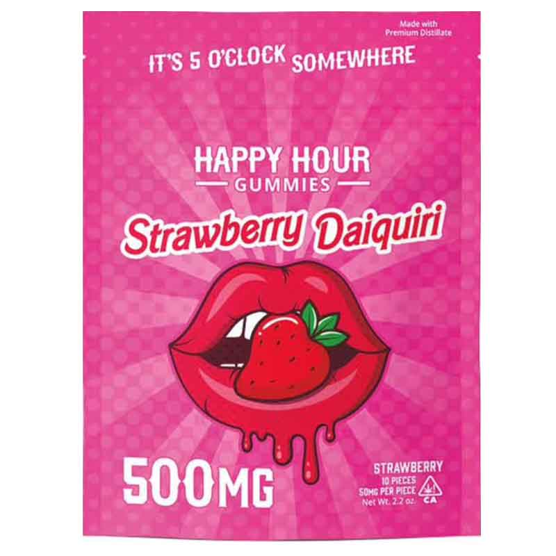 Happy Hour Gummies-Strawberry Daiquiri 500Mg